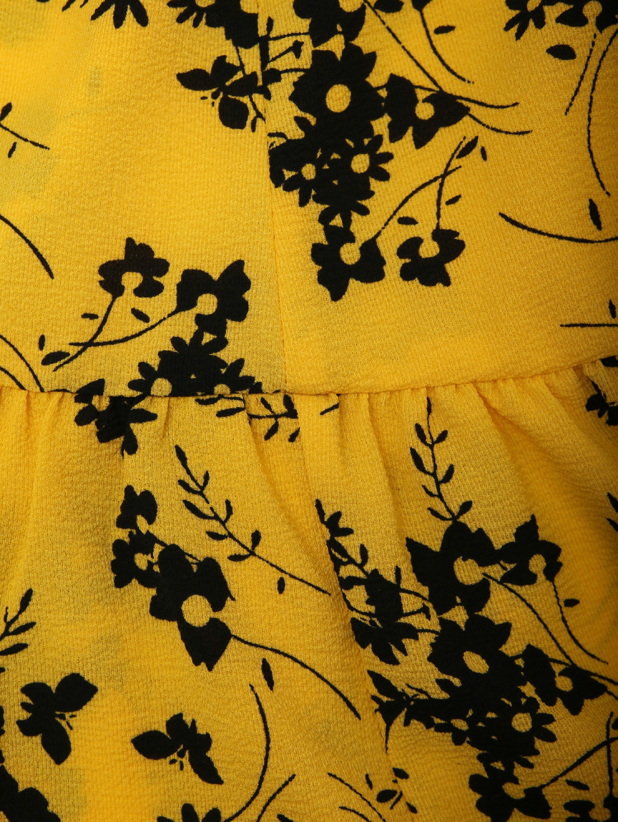 Юбка мини на запах с цветочным узором Michael by Michael Kors  –  Деталь1  – Цвет:  Желтый