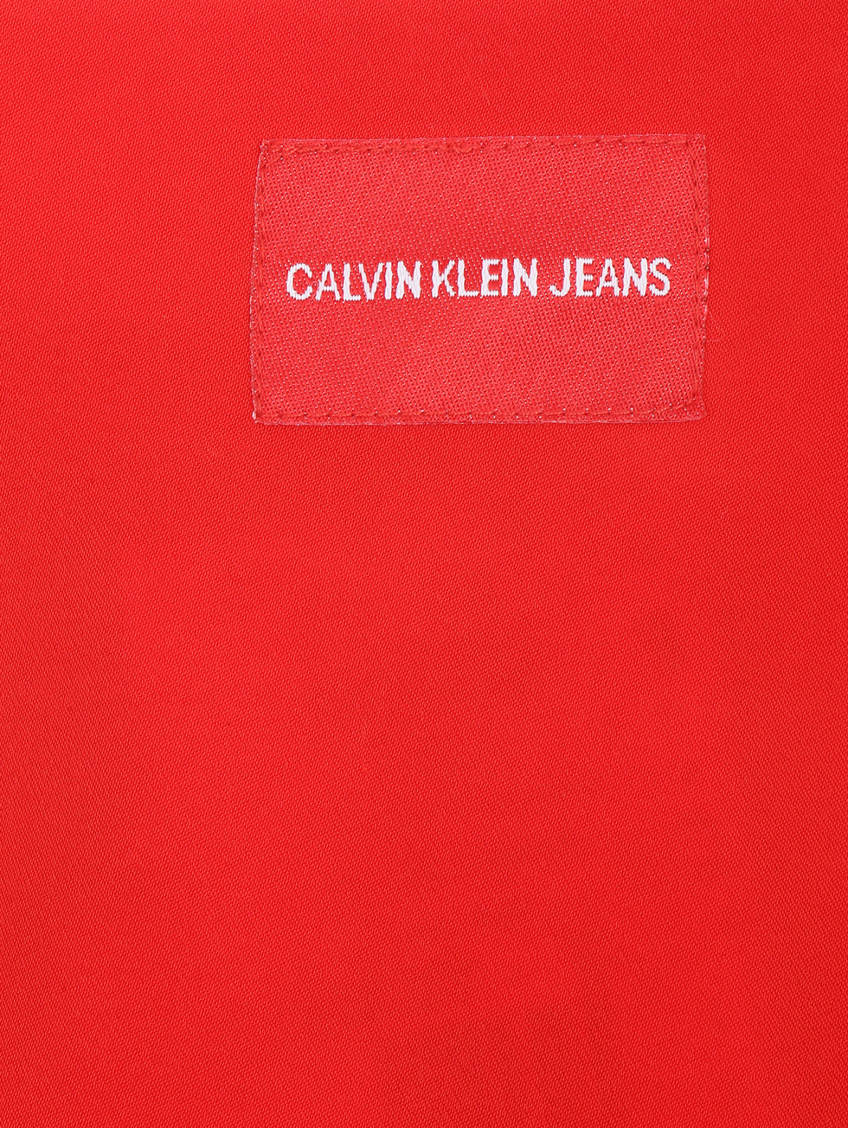 Юбка-мини со складками Calvin Klein Jeans  –  Деталь1  – Цвет:  Красный