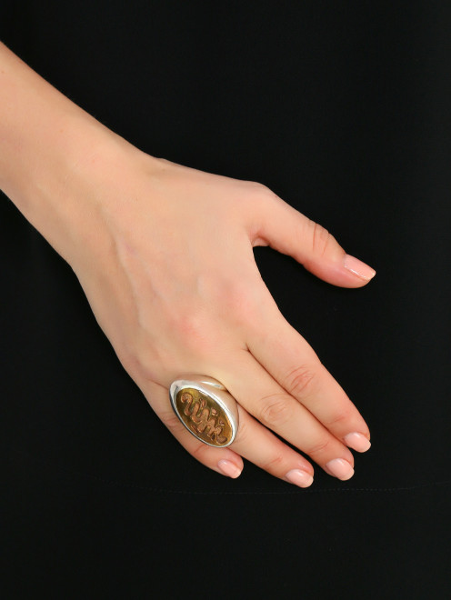 Кольцо из металла с декором Евгения Линович - Модель Общий вид
