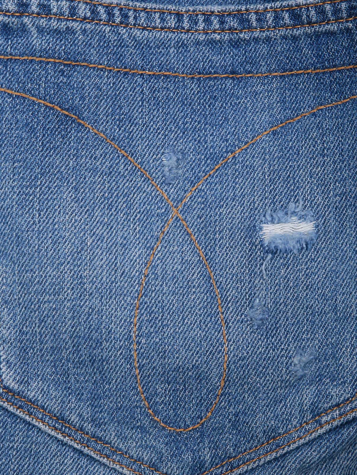 Укороченные джинсы из хлопка Calvin Klein Jeans  –  Деталь