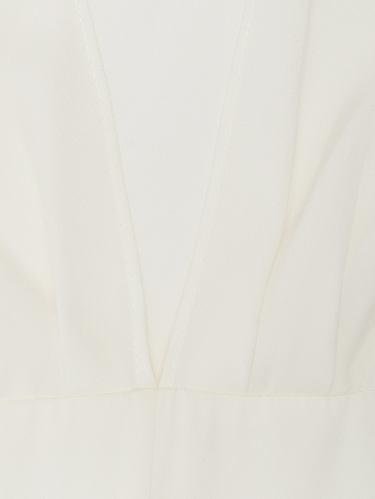Блуза из шелка с драпировкой By Malene Birger  –  Деталь  – Цвет:  Белый