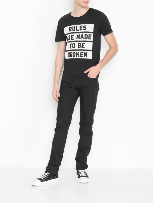 Футболка из хлопка с надписью Plain Jane Homme - МодельОбщийВид