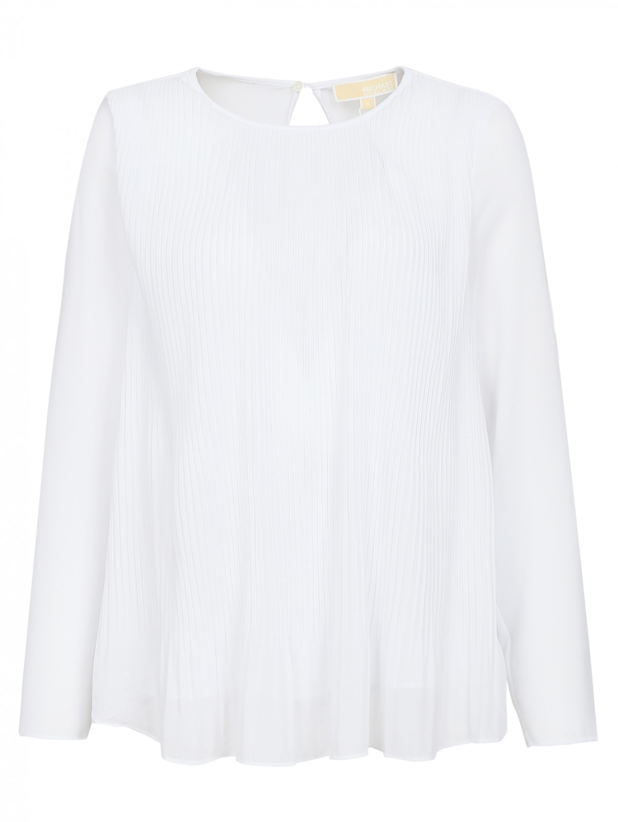 Блуза свободного кроя Michael by Michael Kors  –  Общий вид  – Цвет:  Белый