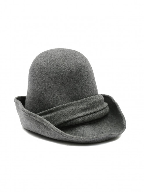 Шляпа из шерстяного фетра с широкими полями Il Gufo - Обтравка1