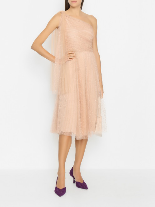 Плиссированное платье с бантом Red Valentino - МодельОбщийВид