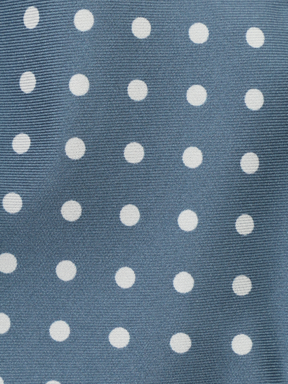 Платок шелковый с узором горох Max Mara  –  Деталь  – Цвет:  Синий
