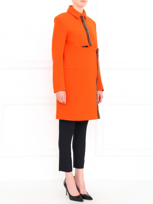Пальто с контрастной вставкой Kenzo - Модель Общий вид