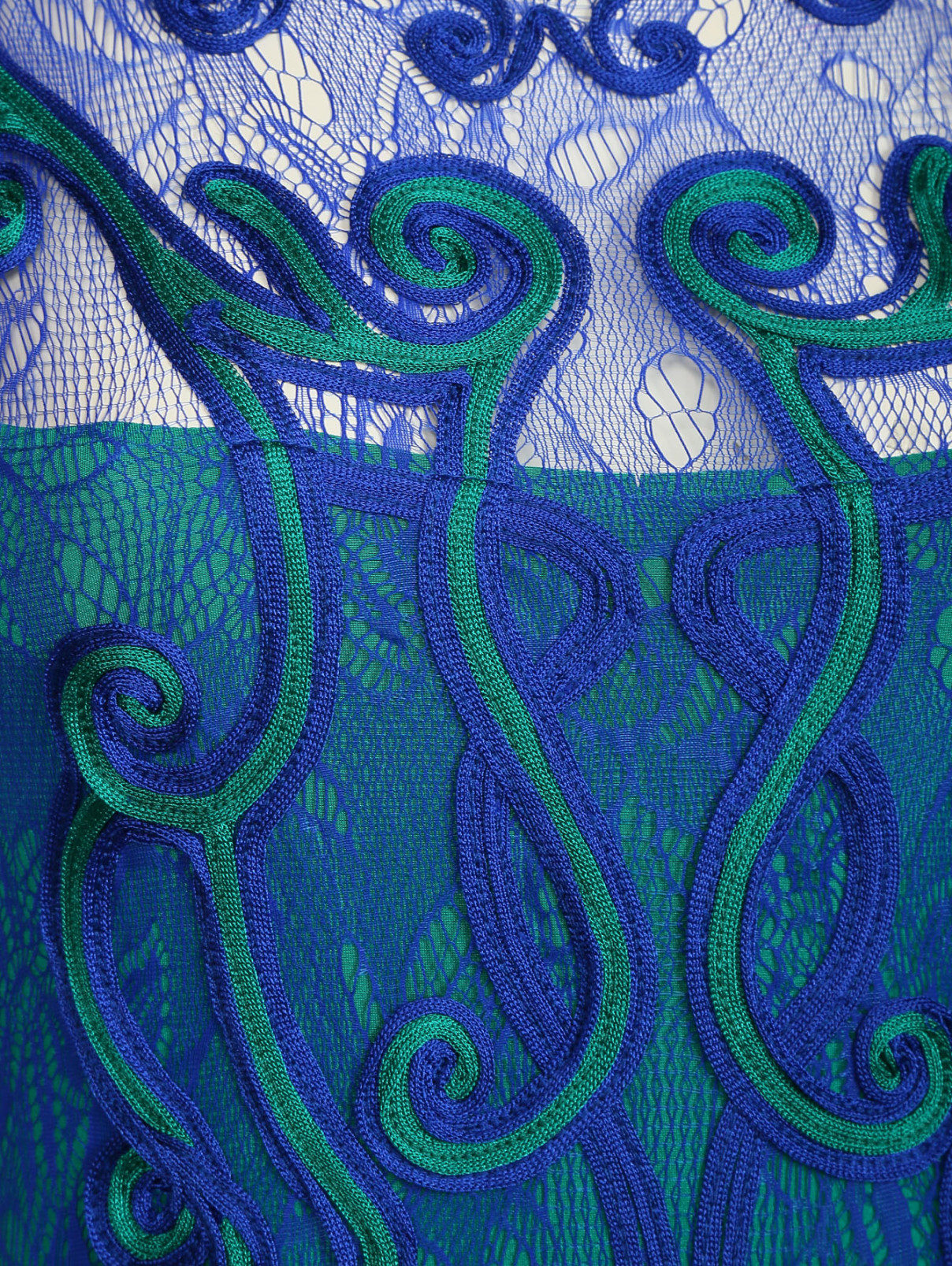 Платье-макси с узором VELOUDAKIS  –  Деталь1  – Цвет:  Узор