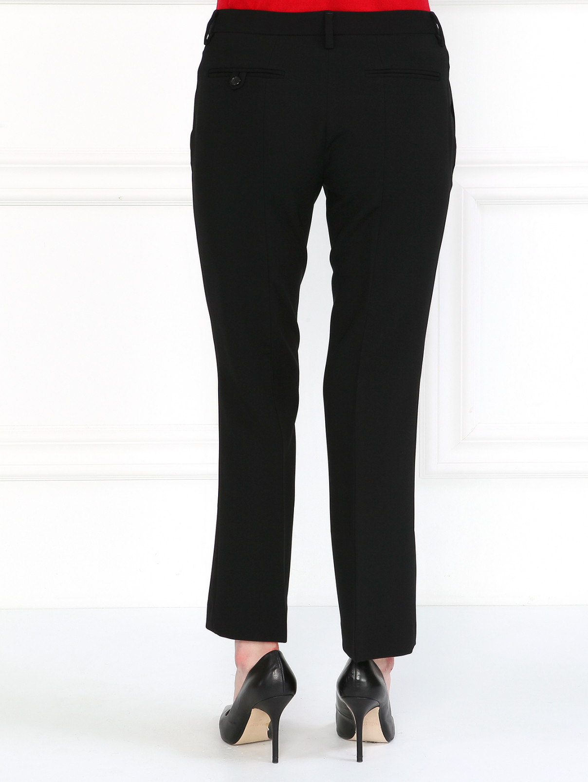 Укороченные классические брюки Alberto Biani  –  Модель Верх-Низ1  – Цвет:  Черный