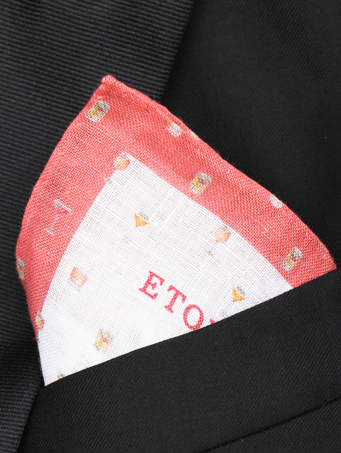 Карманный платок из льна с узором  Eton - МодельВерхНиз