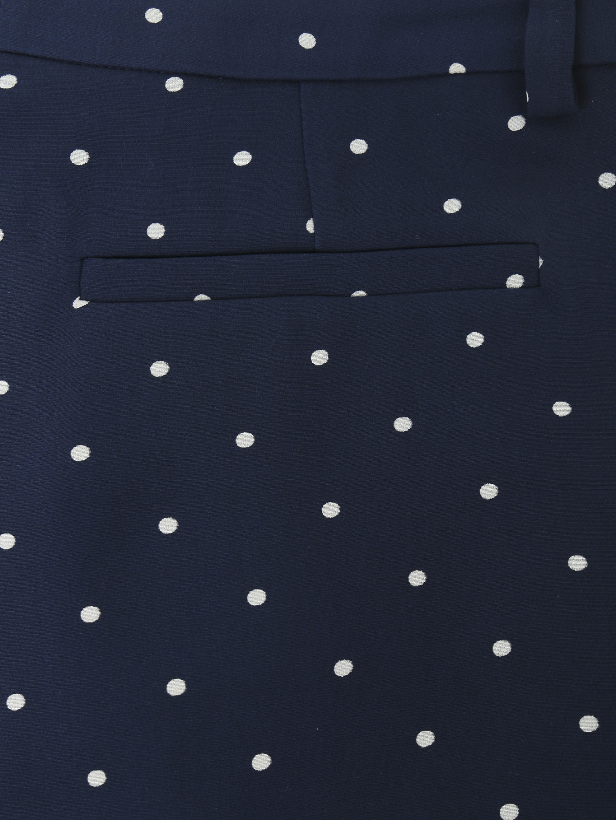 Укороченные брюки из шелка с узором "горох" Vilshenko  –  Деталь1  – Цвет:  Синий