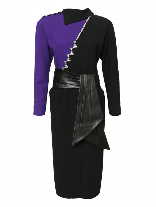 Платье-миди из шерсти с декоративной отделкой Marc Jacobs - Общий вид