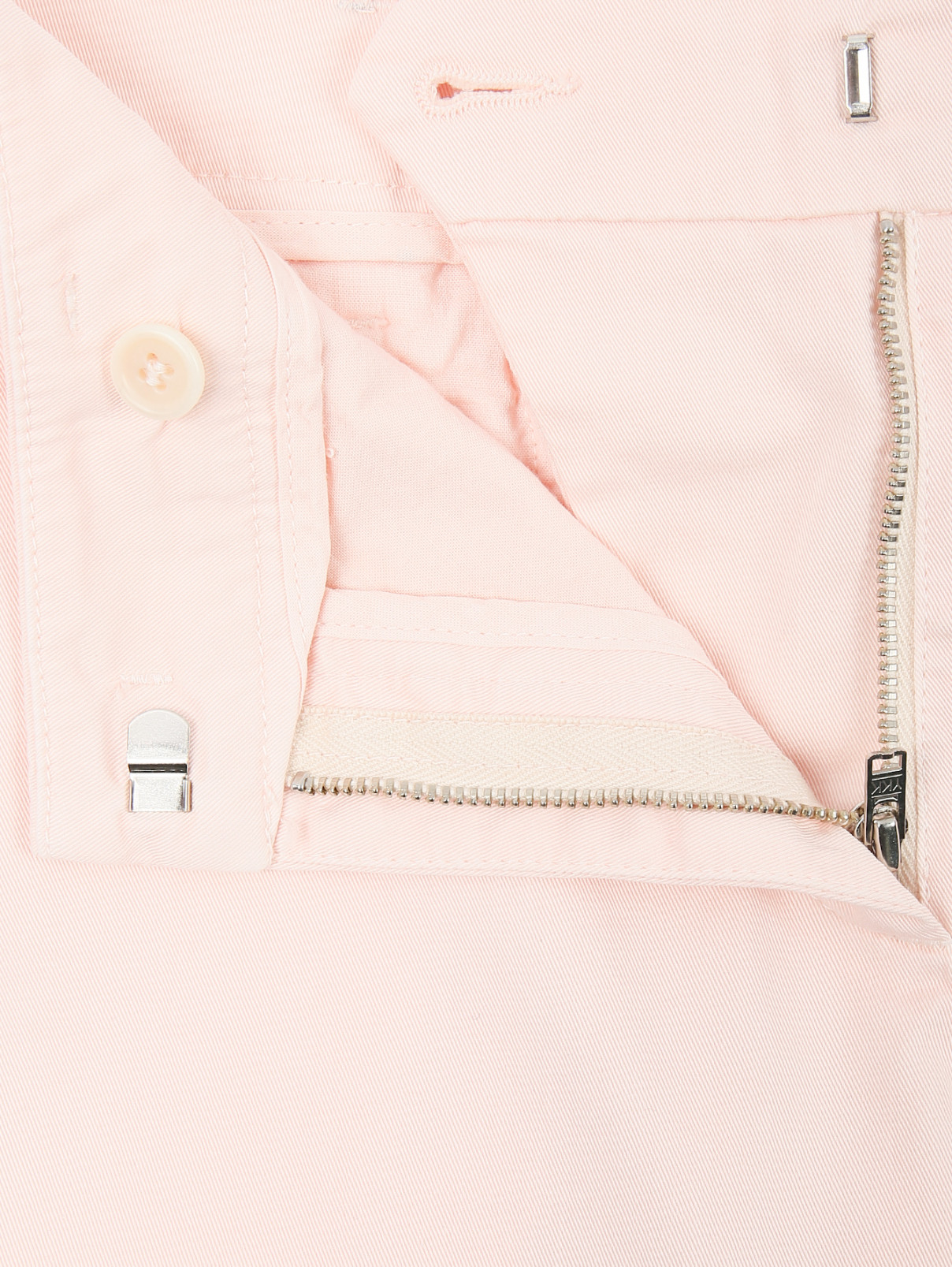 Брюки из хлопка прямого кроя с карманами Aspesi  –  Деталь1  – Цвет:  Розовый