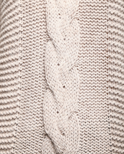 Удлиненный свитер с узором "косичка" Tinsels - Деталь