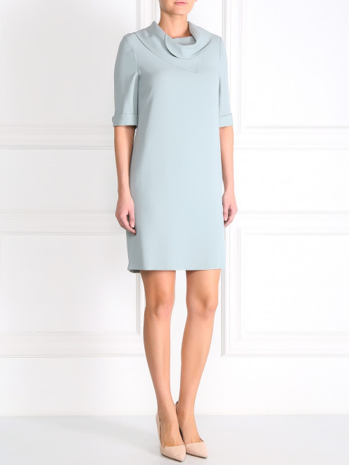 Платье прямого кроя с воротником Emporio Armani - Модель Общий вид
