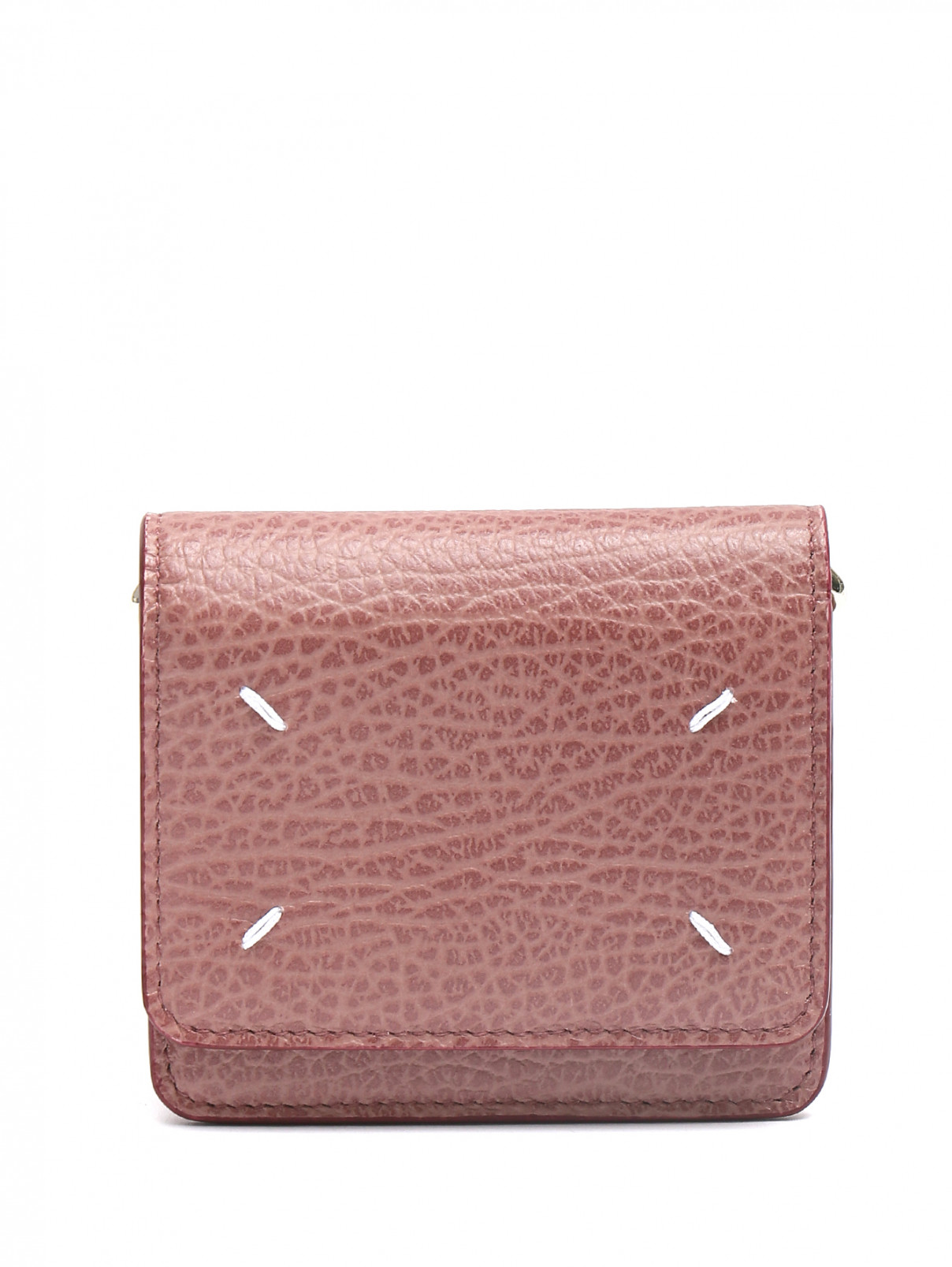 Мини-сумка из кожи на цепочке Maison Margiela  –  Общий вид  – Цвет:  Красный