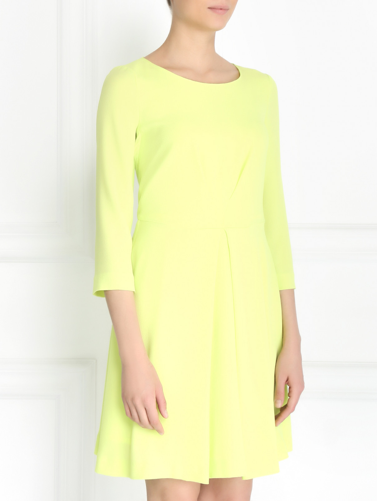 Платье-мини со встречными складками Armani Jeans  –  Модель Верх-Низ  – Цвет:  Зеленый