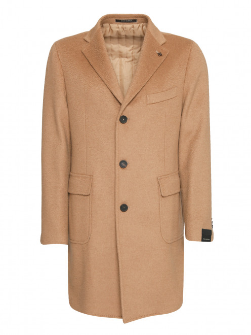 Пальто из шерсти с накладными карманами  - Общий вид