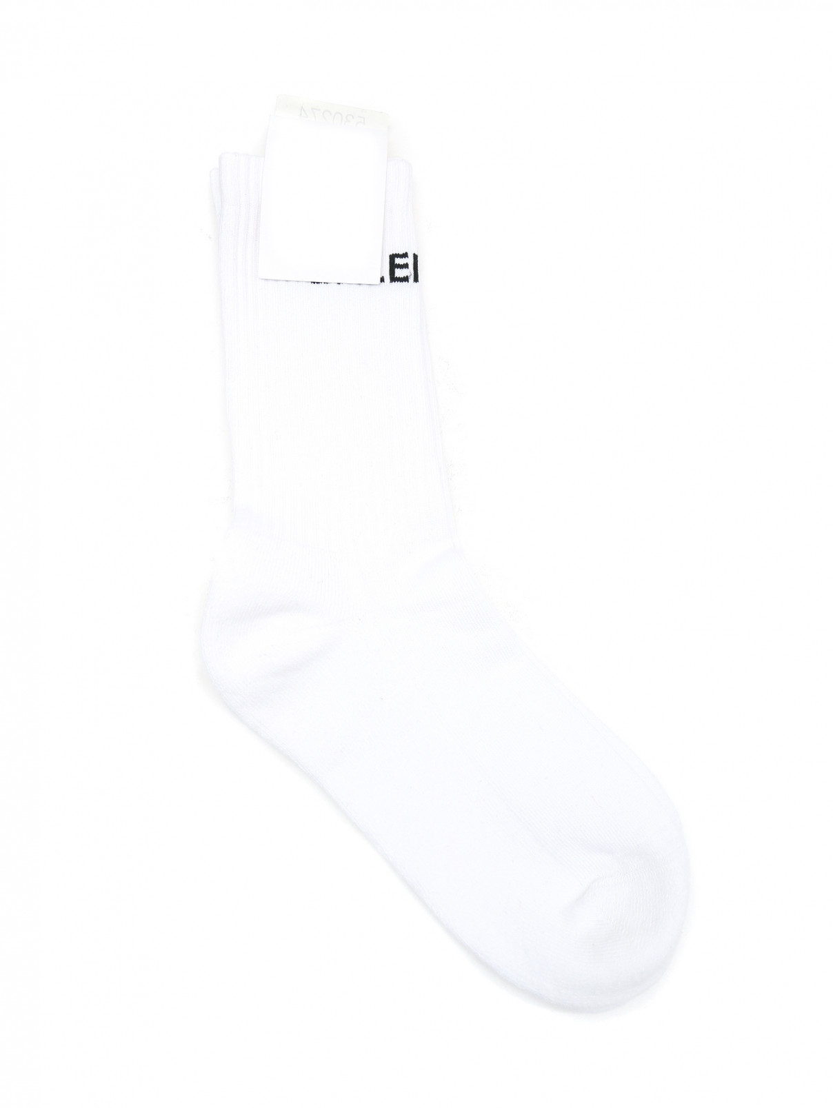 Носки из хлопка с узором Balenciaga  –  Обтравка1  – Цвет:  Белый