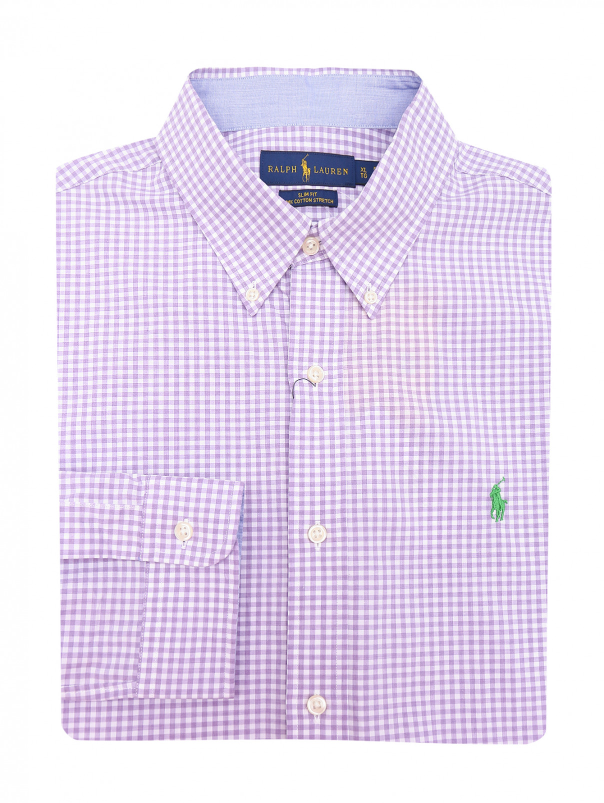 Рубашка из хлопка с узором "клетка" Polo Ralph Lauren  –  Общий вид  – Цвет:  Узор
