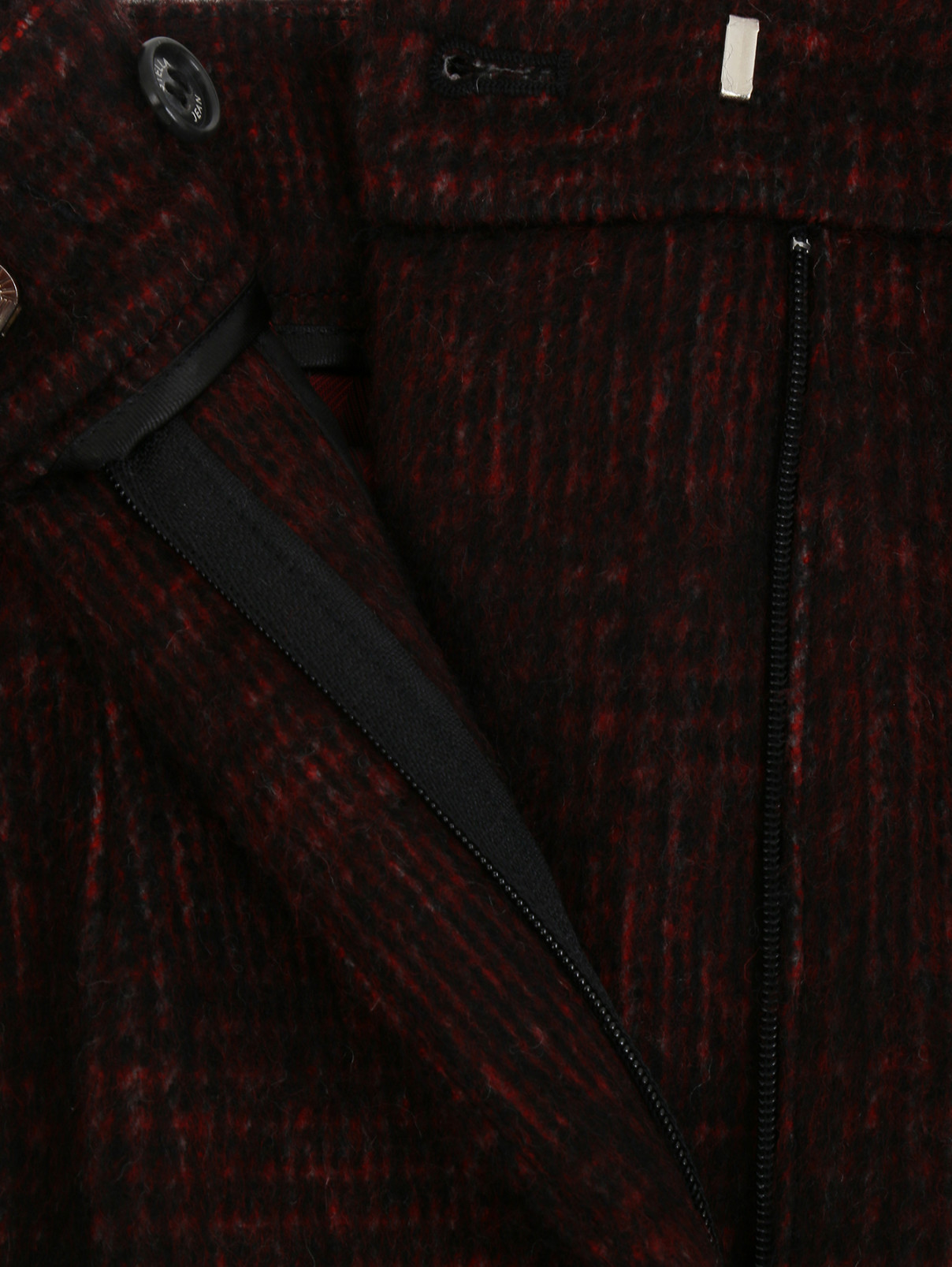 Брюки из шерсти с узором Stella Jean  –  Деталь1  – Цвет:  Красный