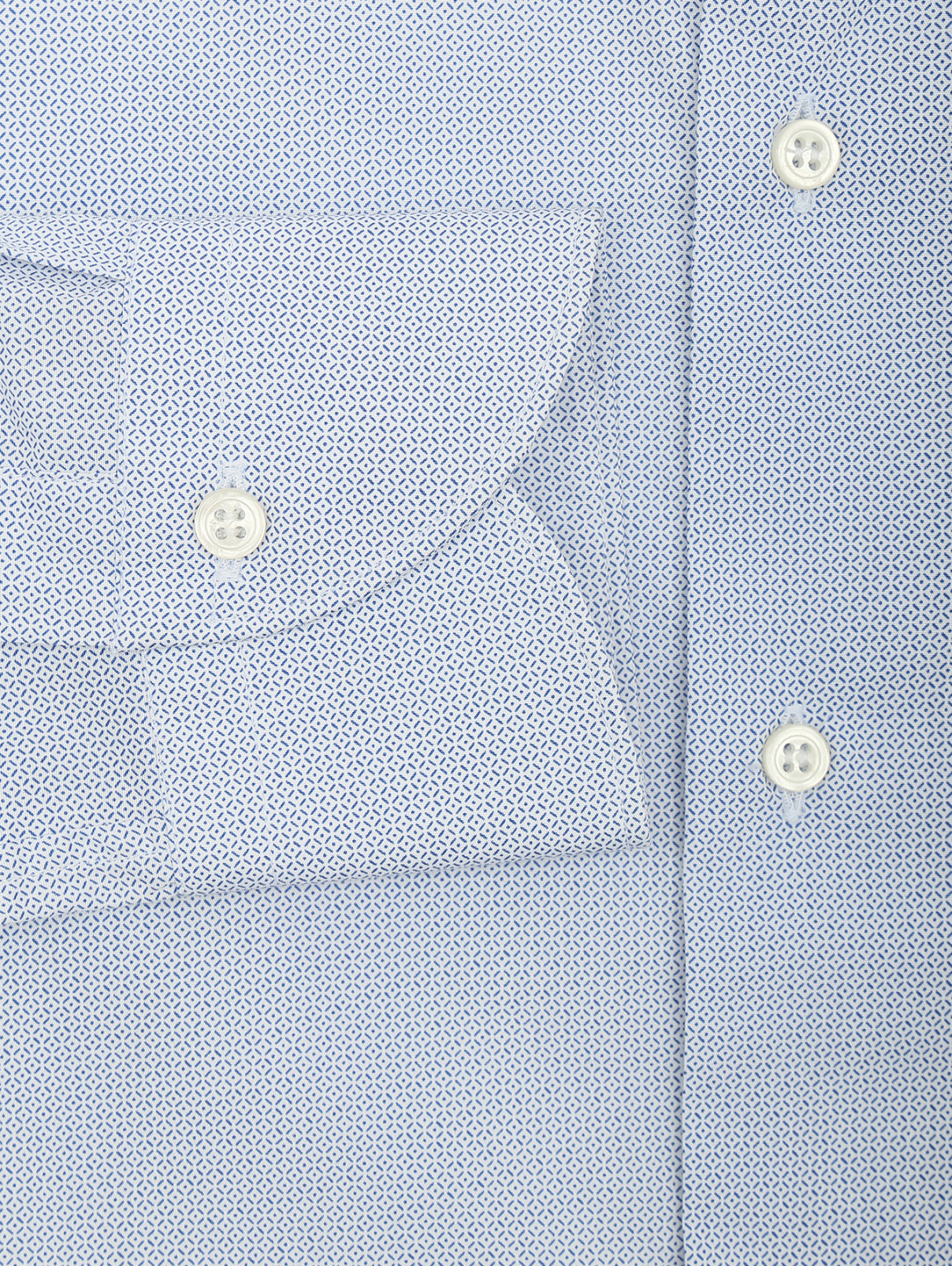 Рубашка из хлопка с узором Emanuel Ungaro  –  Деталь1  – Цвет:  Синий