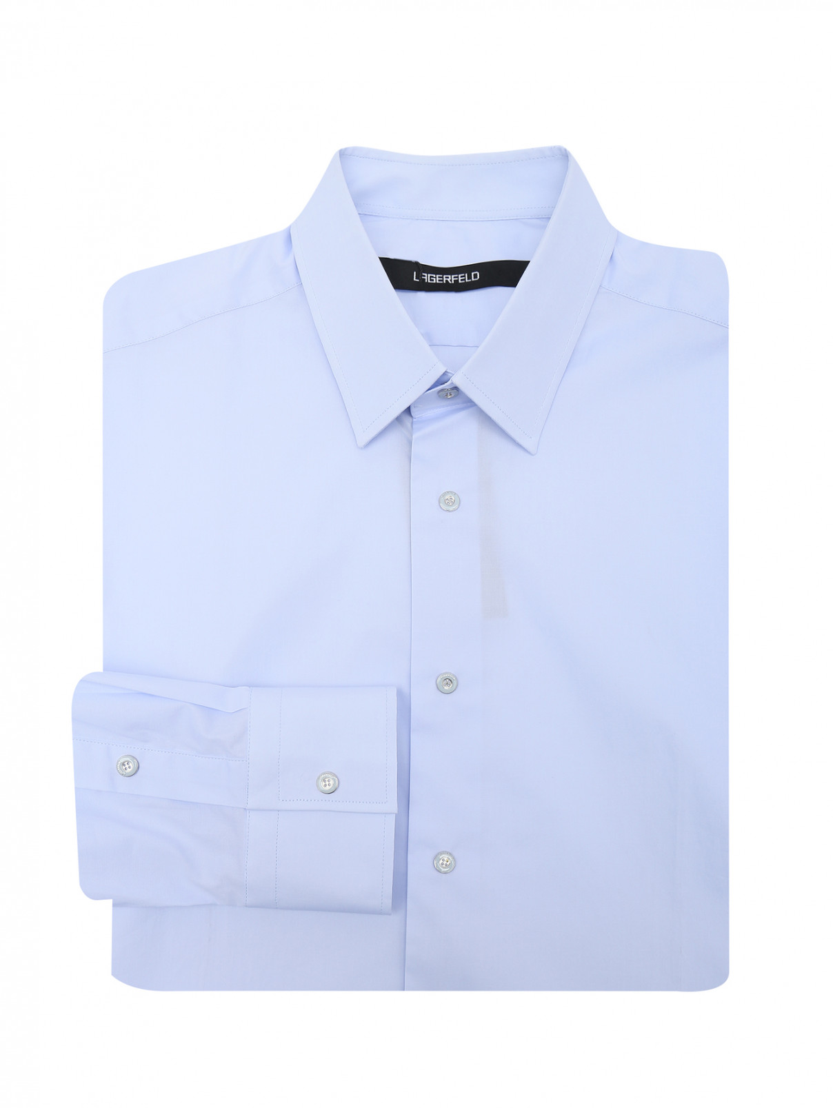 Рубашка из хлопка однотонная Lagerfeld  –  Общий вид