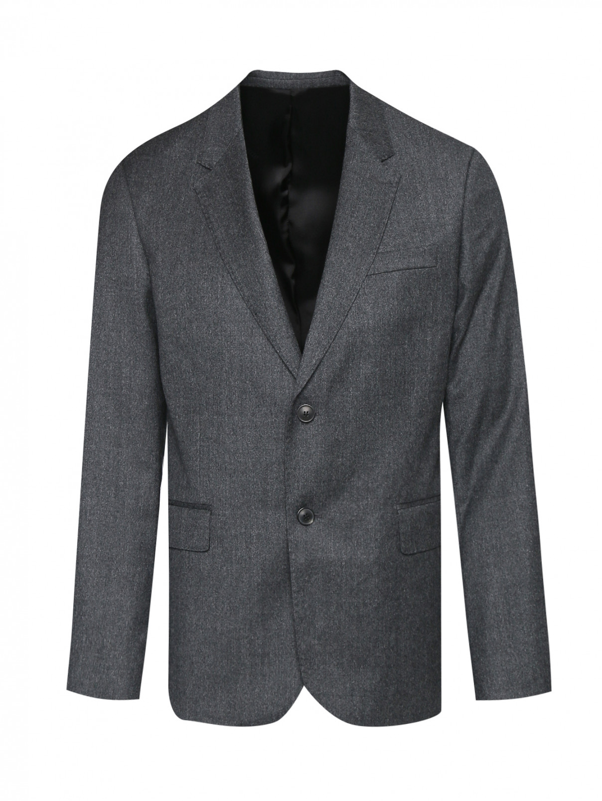 Пиджак из шерсти Ami  –  Общий вид  – Цвет:  Серый