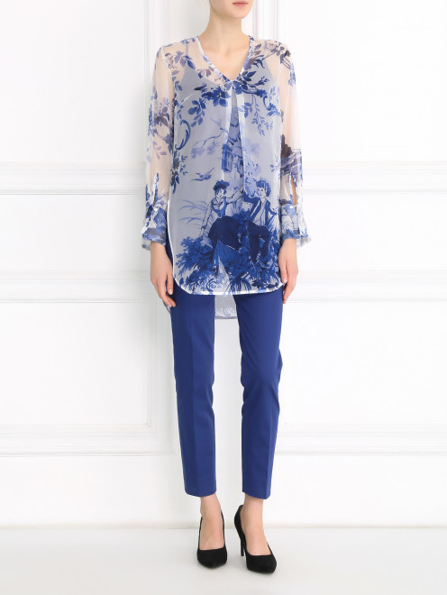 Удлиненная блуза с цветочным узором Dondup - Модель Общий вид