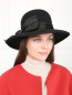 Шляпа из шерсти с  декоративным бантом Eugenia Kim  –  МодельОбщийВид