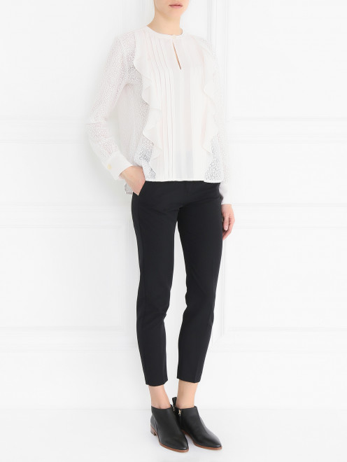 Полупрозрачная блуза с рюшами See by Chloe - Модель Общий вид