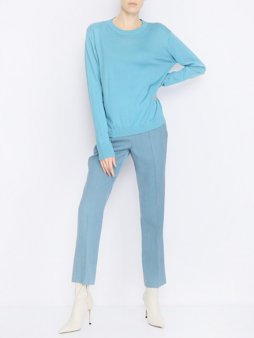 Джемпер из хлопка и шелка однотонный  Weekend Max Mara - МодельОбщийВид